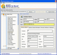 Export Notes to Excel screenshot